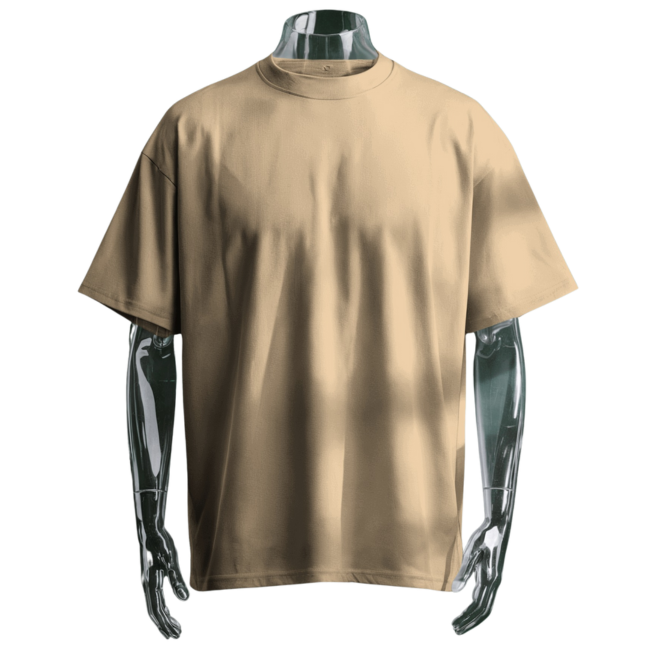 Beige Bliss Solid Oversize Tee